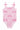 CL Tiny Bows One Piece | Seersucker Dusty Pink